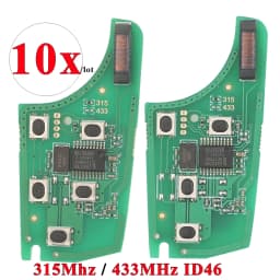jingyuqin 10pcs Car Remote Key Electronic Circuit Board for Chevrolet Malibu Cruze Aveo Spark Sail Opel Buick 315/433MHz ID46