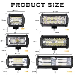 Car Work Light LED Offroad 4x4 Spotlights Fog Lamp Diode Headlight SUV ATV Tractor Boat Trucks Excavator Light Bar 12V 24V