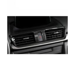 Plastic Middle Air Outlet Vent Cover Trim Frame Decor Fit for Mazda 3 Axela 2014-2016 2017 2018 2019 Black Carbon Fiber Style