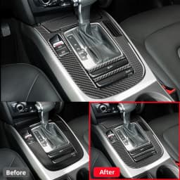 For Audi A4 B8 A5 Q5 2009-2018 Interior Accessories Carbon Fiber Car Console Gear Shift Panel Decoration Cover Trim Sticker