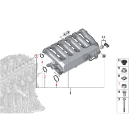 20x Car Parts Intake Inlet Manifold Gasket Diesel Kit For BMW X3 X5 Series M57 M57N E39 E46 E90 E83 E53 E70 E71 3.0d 11612246945