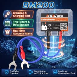 ANCEL BM200 12V Battery Monitor Car Battery Health Monitoring Battery Tester Wireless Bluetooth 4.2 For Android IOS APP