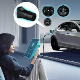 Not a TYPE2 carElectric Car Side Discharge Plug EV GBT 16A Charger adapter with EU Socket Outdoor Power Station needsupports V2L