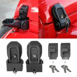 Car Engine Hood Latch Catch Bonnet Kit With Key Lock for Jeep Wrangler JL JLU Gladiator JT 4XE 2018-2025 Exterior Accessories