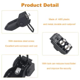 Car Engine Hood Latch Catch Bonnet Kit With Key Lock for Jeep Wrangler JL JLU Gladiator JT 4XE 2018-2025 Exterior Accessories