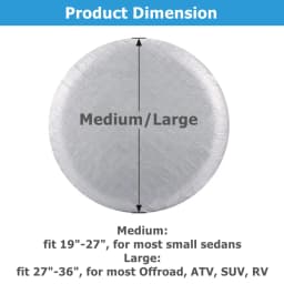 4 Packs Adjustable 19"-36" Silver Wheel Tire Covers for Sedan RV Camper Van SUV Wheel Oxford Waterproof UV Sun Protectors