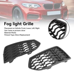 Areyourshop 2PCS Front Bumper M Sport Fog Light Grilles Grill Fit for BMW F22 F23 2012 2013 2014 2015 2016 2017 51118056797