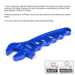 Adjustable AN Aluminum Wrench Hose Fitting Tool Aluminum Spanner AN3-AN12 Wrench Spanner Fitting Tools BX100723