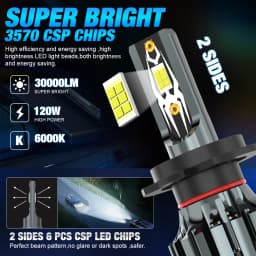 30000LM H7 H1 H4 LED H8 H11 9005 HB3 9006 HB4 9012 Hir2 9008 H13 Canbus Led Bulb 3570 CSP Automobile Headlight Turbo Fog Lamp