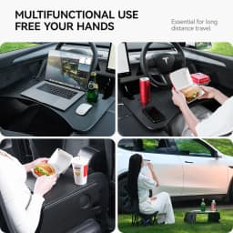YZ For Tesla Model 3 Highlan Modle Y X S 2018-2026 Steering Wheel Laptop Tray Travel Desk Portable Office Table Car Accessories