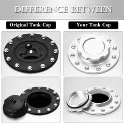 PQY - Billet Aluminum Fuel Cell / Surge Tank Cap with 12 bolting holes with 3'' I.D.Opening For RI fuel cells PQY-SLFCC-01SL