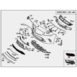 Front Bumper Vent A1768853522 A1768853622 For Mercedes Benz A-Class W176 A180 A200 A260 2013-2018