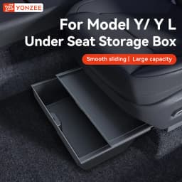 YZ For Tesla Model Y Juniper YL Underseat Storage Box Seats Drawer TPE Hidden Storage Tray Push Pull Car Organizer Accessories