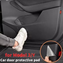 for Tesla Model 3/Y/6-Seater Model YL Car Door anti Kick Pad, Door Panel Protective Pad, anti Stepping and anti Dirt Pad