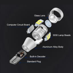 2Pcs Canbus For Chevrolet Equinox 2005-2019 2020 2021 2022 2023 LED Backup Reverse Reversing light Bulb