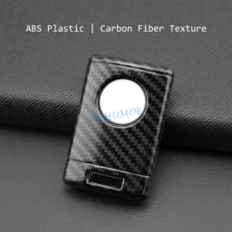 For 2008-2019 Cadillac DTS STS CTS SRX XTS ATS Escalade Chevrolet Corvette Carbon Fiber Car Key Fob Cover Case Chain Shell Ring