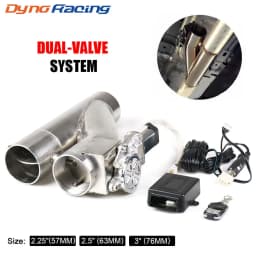 2'' 2.25'' 2.5" 3" Electric Exhaust Cutout Kit Y pipe Exhaust Control Valve With Dual Valve System Switch Remote Control Kit