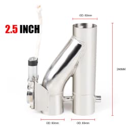 2'' 2.25'' 2.5" 3" Electric Exhaust Cutout Kit Y pipe Exhaust Control Valve With Dual Valve System Switch Remote Control Kit