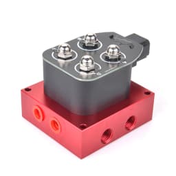 Red Universal Air Ride Suspension Manifold Valve 1/4 1/8"npt Fast Air Bag Control fbss (0-300psi)