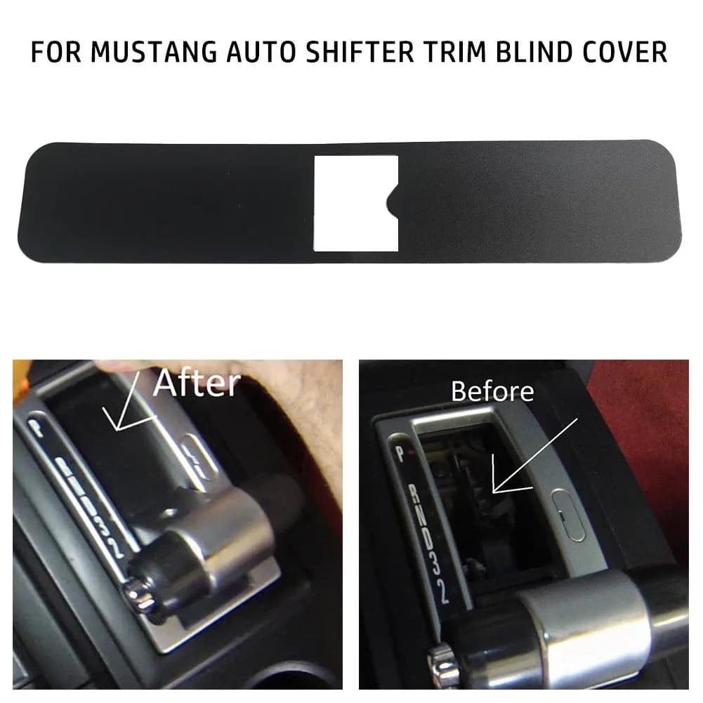 Auto Shifter Trim Blind Covers Center Console Decorative Board Plastic Black Covers For Ford For Mustang 2005-2009