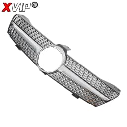 XVIP Chrome Silver Diamonds Style Bumper Grille For Mercedes Benz CLS-Class W219 CLS350 CLS500 05-08 AMG GTR Style Upper Grilles