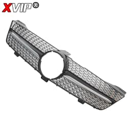 XVIP Chrome Silver Diamonds Style Bumper Grille For Mercedes Benz CLS-Class W219 CLS350 CLS500 05-08 AMG GTR Style Upper Grilles
