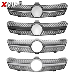 XVIP Chrome Silver Diamonds Style Bumper Grille For Mercedes Benz CLS-Class W219 CLS350 CLS500 05-08 AMG GTR Style Upper Grilles