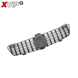 XVIP Chrome Silver Diamonds Style Bumper Grille For Mercedes Benz CLS-Class W219 CLS350 CLS500 05-08 AMG GTR Style Upper Grilles
