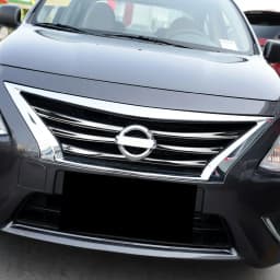 For Nissan Sunny N17 Versa 2014-2017 Car Front Mesh Grille Head Bumper Cover Trim Grille Sticker 6pcs/set ABS Chrome Accessories