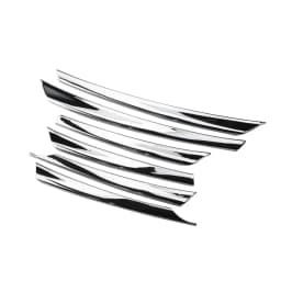 For Nissan Sunny N17 Versa 2014-2017 Car Front Mesh Grille Head Bumper Cover Trim Grille Sticker 6pcs/set ABS Chrome Accessories