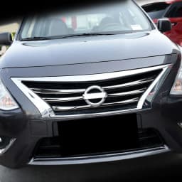 For Nissan Sunny N17 Versa 2014-2017 Car Front Mesh Grille Head Bumper Cover Trim Grille Sticker 6pcs/set ABS Chrome Accessories