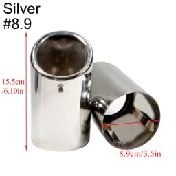 2Pcs/Set Stainless Steel Car Exhaust Muffler Tip Pipes Covers for Audi A1 A3 A4 TT 2009-2015/VW Volkswagen PASSAT