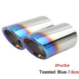 2Pcs/Set Stainless Steel Car Exhaust Muffler Tip Pipes Covers for Audi A1 A3 A4 TT 2009-2015/VW Volkswagen PASSAT