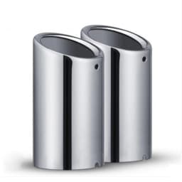 2Pcs/Set Stainless Steel Car Exhaust Muffler Tip Pipes Covers for Audi A1 A3 A4 TT 2009-2015/VW Volkswagen PASSAT