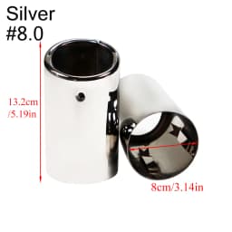 2Pcs/Set Stainless Steel Car Exhaust Muffler Tip Pipes Covers for Audi A1 A3 A4 TT 2009-2015/VW Volkswagen PASSAT