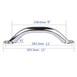 316 Stainless Steel 9'' Boat Polished Boat Marine Grab Handle Handrail Boat Accessories Marine
