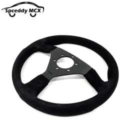 JDM V2 13inch Italy Suede Leather Universal Racing Sport Steering Wheel 320mm Flat Black Red Yellow BlueV232000