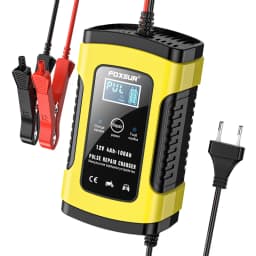 Foxsur Full Automatic Car Battery Charger 12V 5A Smart Fast Power Charging for AGM GEL Wet Dry Lead Acid Digital LCD Display