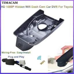 Plug and Play Wifi Car DVR For 2016- 2024 2025 2026 Toyota Camry Highlander Rav4 CHR Sienna Corolla IZOA Alphard Dash Cam Camera