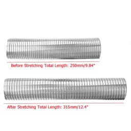 250mm Universal Stainless Steel Exhaust Middle Link Pipe Flexible Polylock Exhaust Pipe Quick Repair Tube