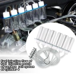 Diesel Engine Injector Flow Meter Test Kit 6-Cylinder Common Rail Adapter Leak Diagnosis Kit