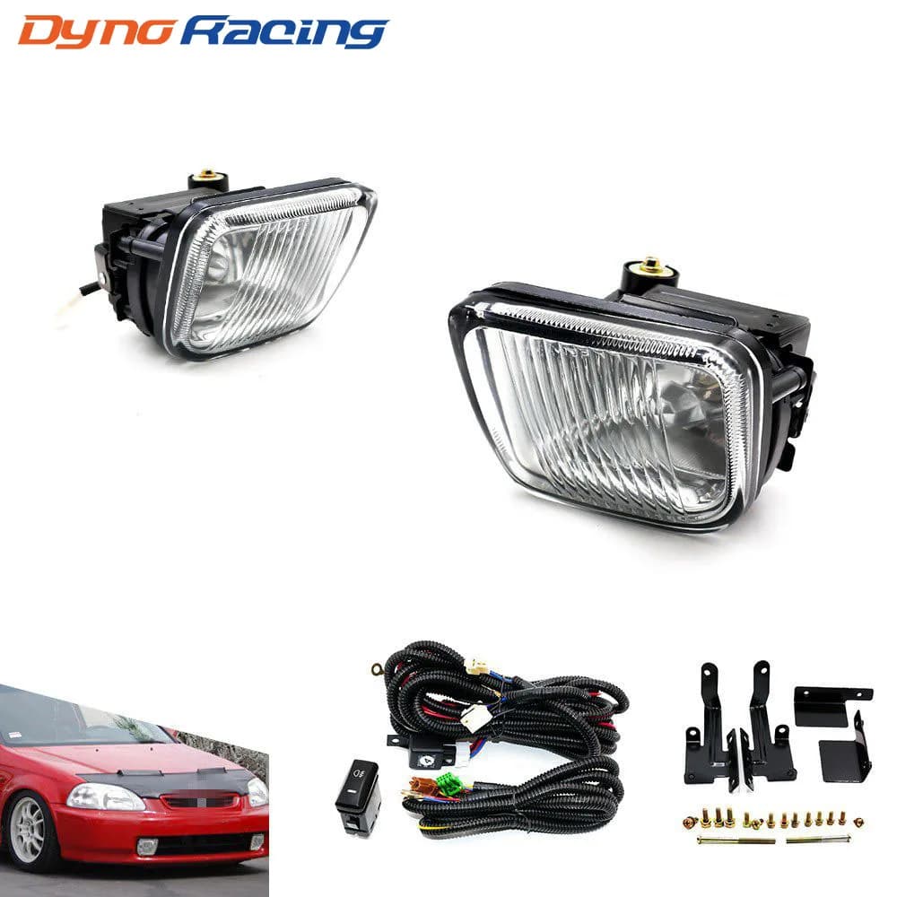 Fog light Fog lamp For HONDA CIVIC 1996-1998 2/3/4DR Yellow/Clear Fog Lights Driving Lamp with Switch BX100477