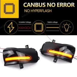 2x Dynamic Side Mirror Blinker Light LED Turn Signal Lamps For Honda Fit Jazz GE6 GE8 Insight ZE2 Facelift