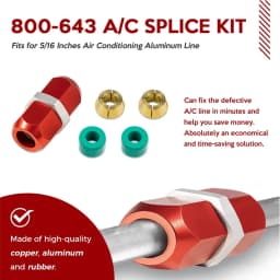 Air Conditioning Repair Splice Connector Fits for 5/16 in. Aluminum Lines, Replacement for 800-643 (5Pcs/Set)