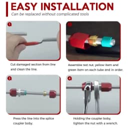 Air Conditioning Repair Splice Connector Fits for 5/16 in. Aluminum Lines, Replacement for 800-643 (5Pcs/Set)
