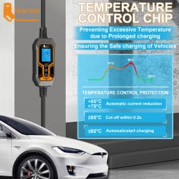 Feyree GB/T Portable EV Charger 32A 7KW 1Phase APP Bluetooth Version EVSE 11KW 16A 3Phase Cable 5m CEE Plug for Electric Vehicle