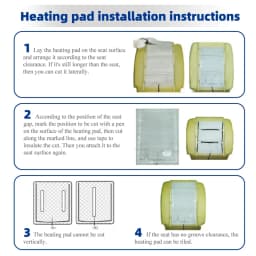 Universal Built -in Car Seat Heater Kit 12V Carbon Fiber Heating Pads Round Switch Cushion Set Fit For Installing 1 Seat