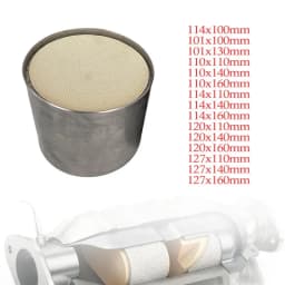 Three Way Round Ceramic Substrate Universal Catalytic Converte EURO 1 400 Cpsi High Flow 101/114/120/127*100 Mm Sport Catalyst