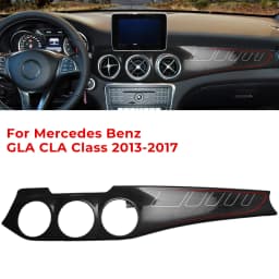 Carbon Fiber Dashboard Center Console Air Condition Panel Decoration Outlet Cover Trim For Mercedes Benz GLA CLA Class 2013-2017