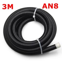 3M 5M 6M Oil Fuel Hose Oil Gas Line AN4 AN6 AN8 AN10 AN12 10FT Cooler Hose Line Nylon Stainless Steel Braided Pipe Tube in Stock